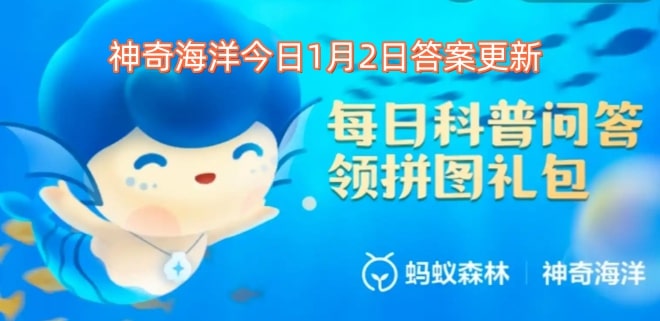 神奇海洋今日1月2日答案更新