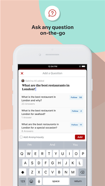 quora中文版截图3